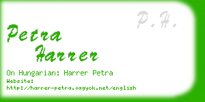 petra harrer business card